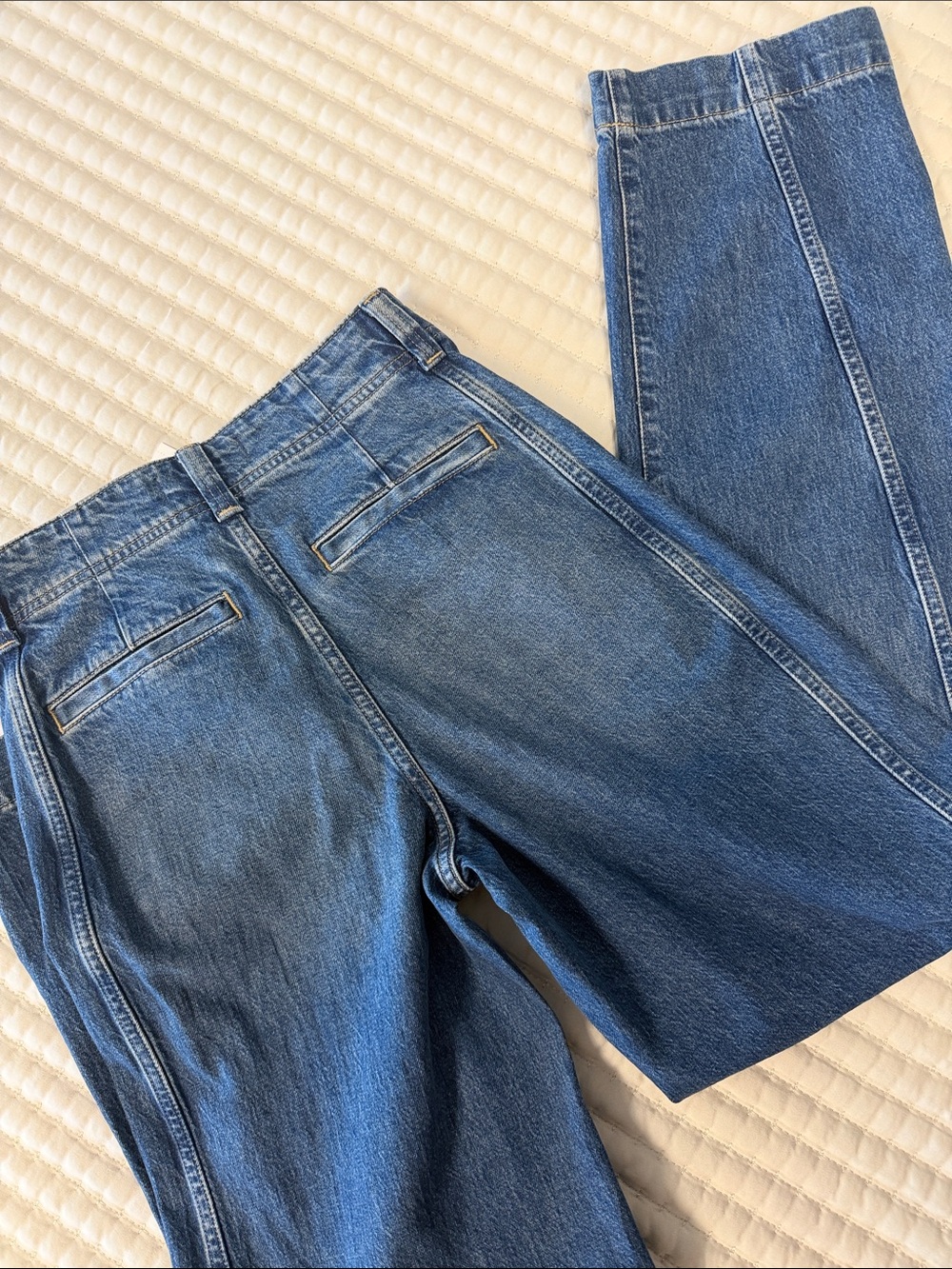 Madewell The Perfect Vintage Jean Tapered Denim Trousers in Blue Waist 24 NWT - Picture 9 of 9